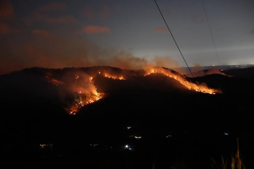 Tamborine and Cedar Creek - fire as at 5:20pm Wednesday, 22 October 2025